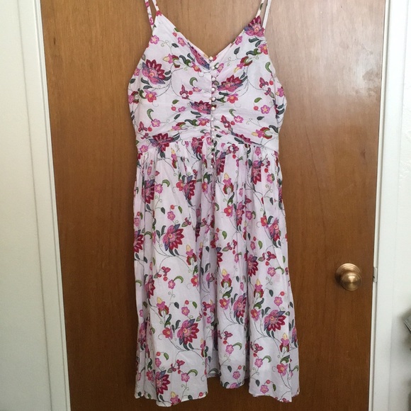 Chaudry KC Dresses & Skirts - White Floral Pin-up Cotton Sundress | L